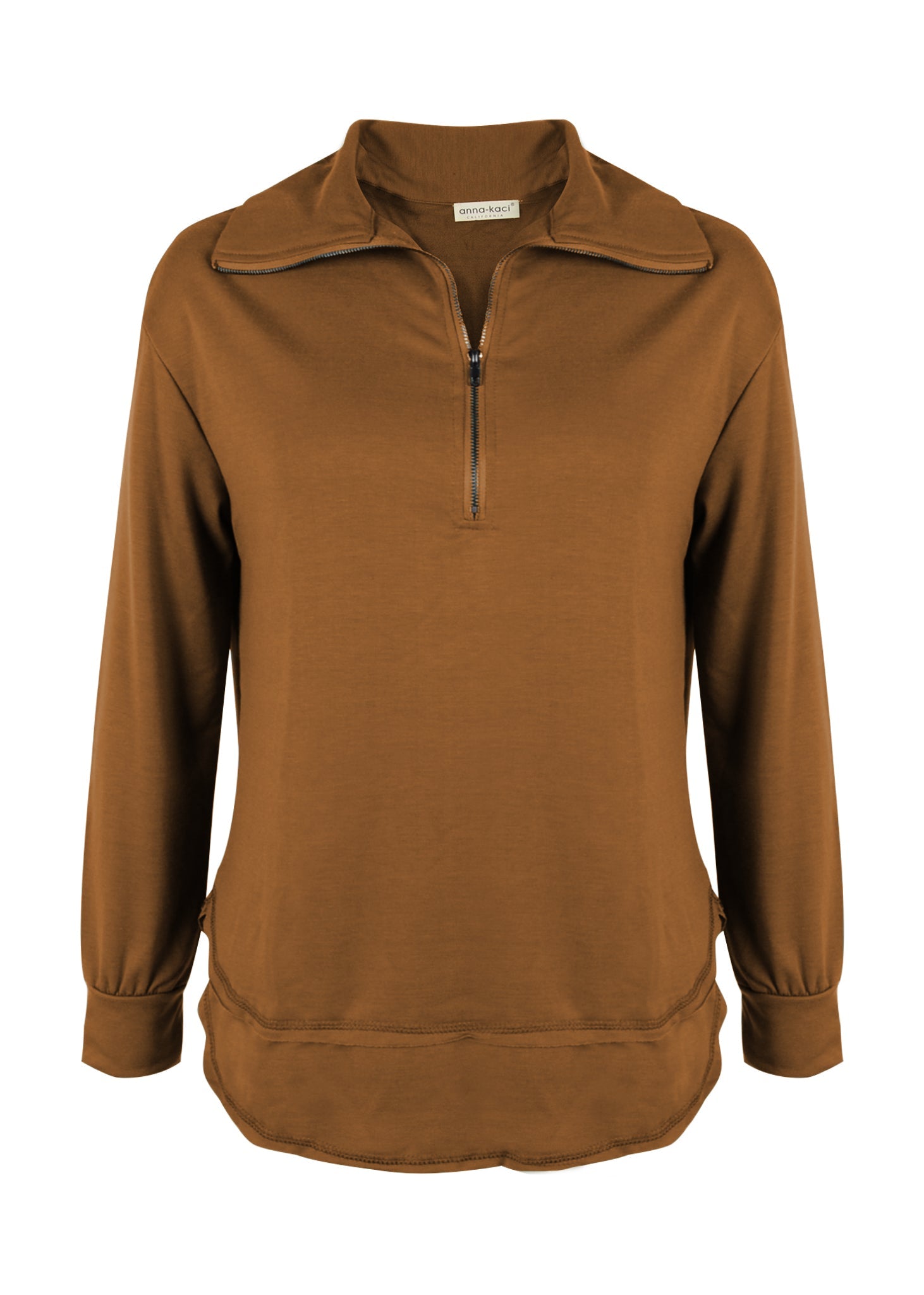 Zip Up Funnel Neck Sweater