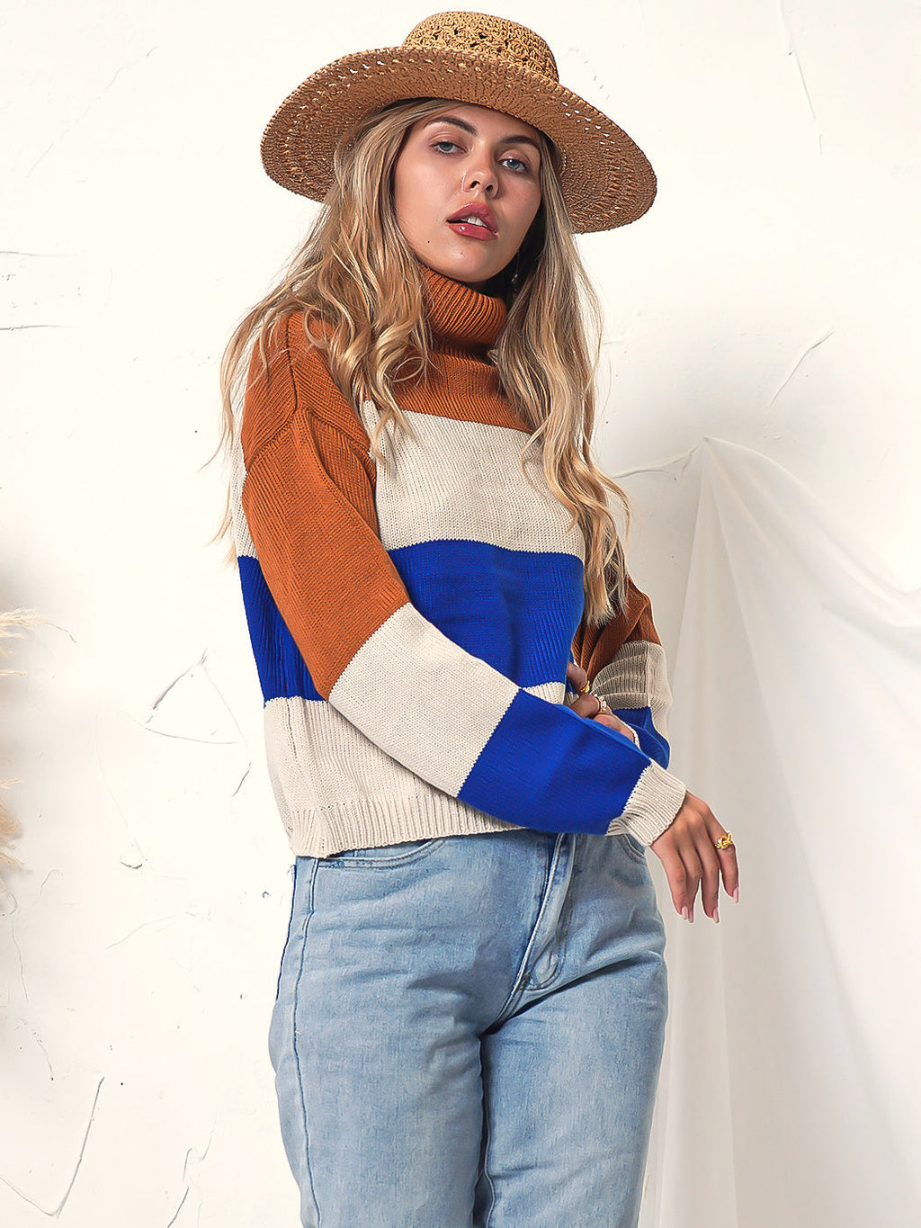 Color Blocked Cozy Sweater