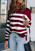 Classic Striped Patch Pocket Sweater