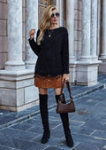 Soft Knit Tassel Hem Sweater