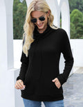 Waffle Knit Cowl Neck Pullover